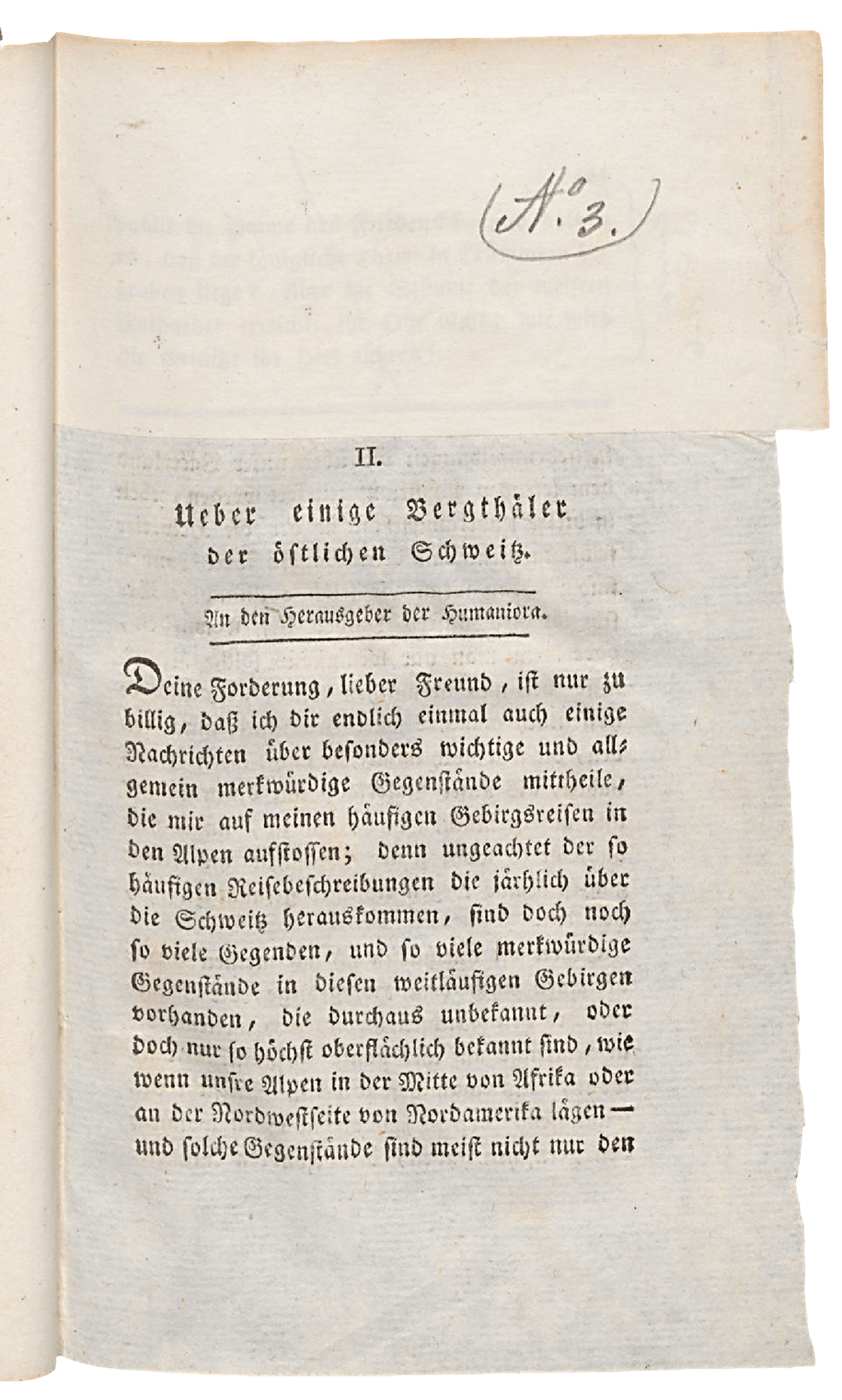 1796 1797 Escher Ueber einige Bergthler der stlichen Schweitz